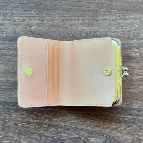 型紙】がま口ウォレット型紙 レザークラフト型紙 難易度 ※本品に商品