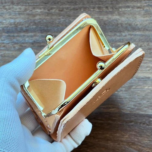 型紙金具セット】がま口ウォレット レザークラフト型紙＋がま口