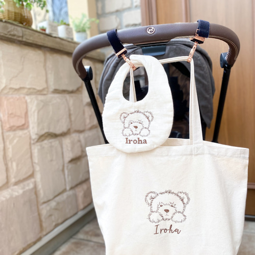 子育てママに人気トート】 柄が選べるお名前刺繍入り トート