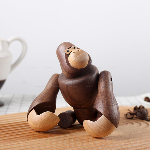 Gorilla ゴリラ 置物 木制 動物 オブジェ 北欧雑貨 インテリア 人形
