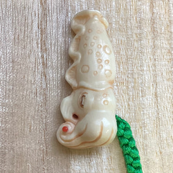 牙 根付 ☆本象牙根付（こぶしめ）Y-49※※ キーホルダー 石橋象牙店 通販