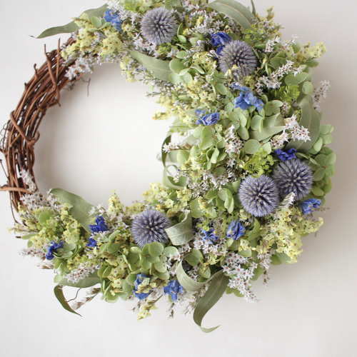 アナベルとルリタマアザミの夏色ハーフリース 【公式通販】