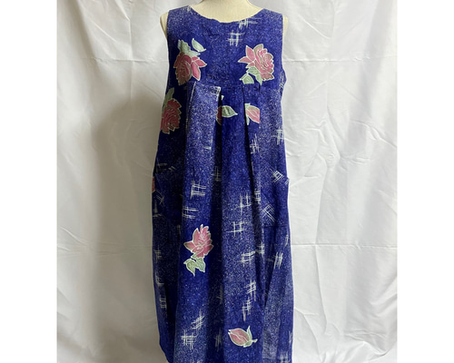 浴衣リメイク　ノースリーブワンピース　新品 f64baba3123a5844497b11e30bc317