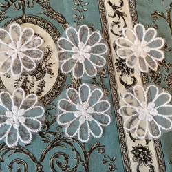 新商品！アンティーク調でお洒落！『レースアップリケ 花モチーフ