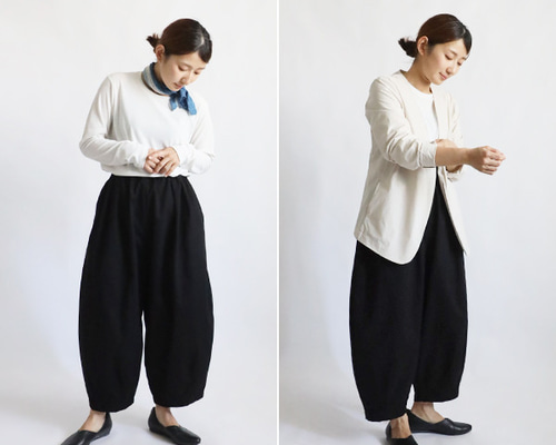 ラスト1 夏2025／SALE 90cm丈 コットンチノ生地 裾