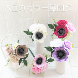 ❀クレイフラワー❀可愛い♪クレイのいちごとバラの