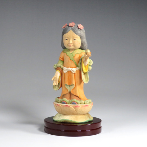 木彫り 吉祥天 童仏2407 彫刻 仏屋さかい 通販 18100294｜Creema