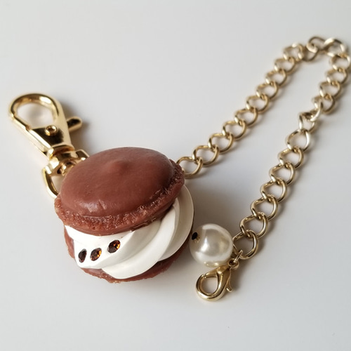 ウッディ マカロン バッグチャーム バッグチャーム マカロン【L】size キーリング TREAT'S GALLERY