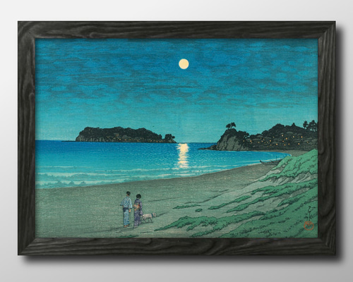 写真サイズ全紙　3枚　水彩画、ポスター 14142□アートポスター 絵画 A3サイズ『川瀬巴水 奈良二月堂