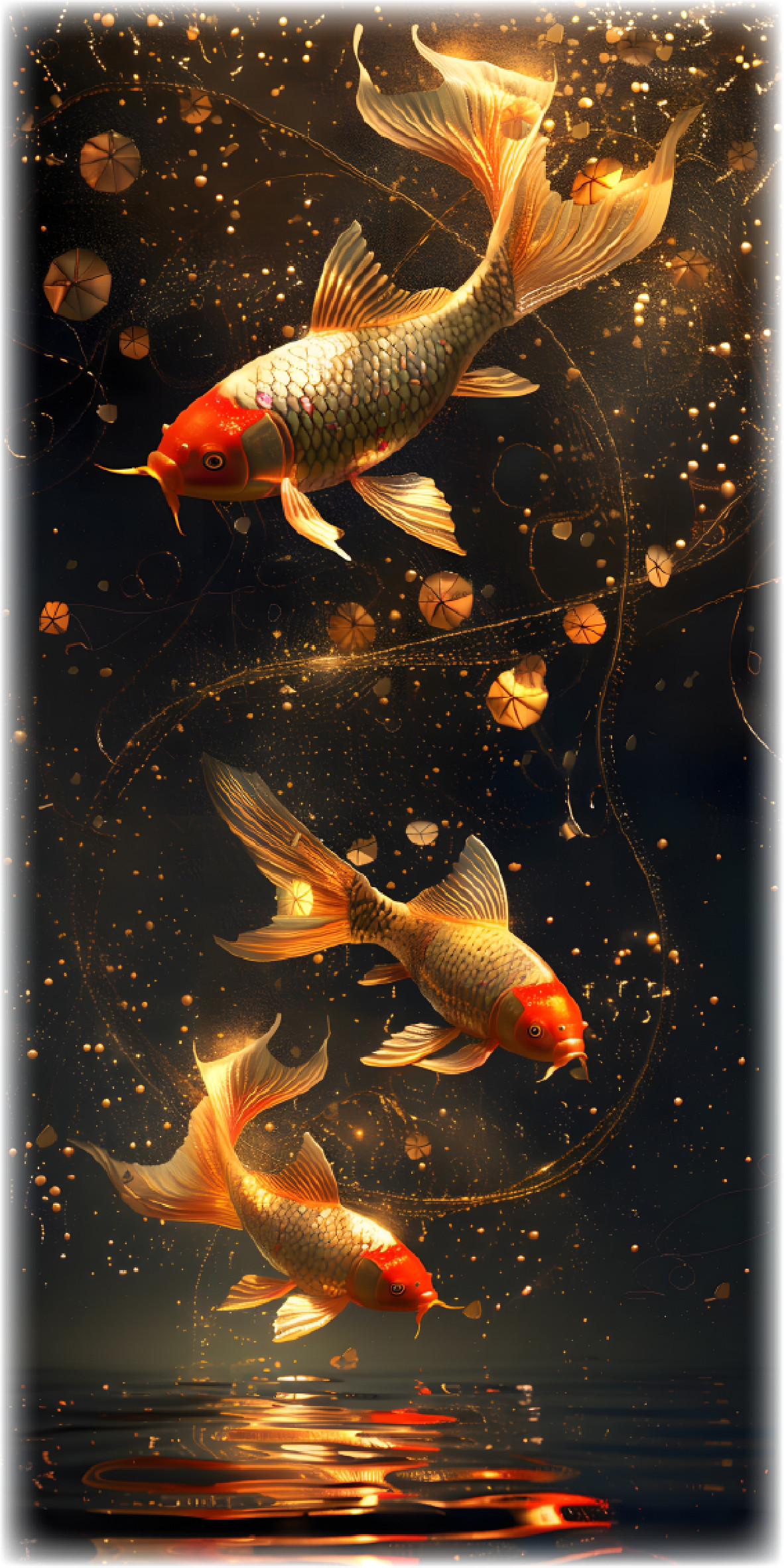 【壁掛け Lサイズ】きんぎょ キンギョ 金魚 鯉 鮒 魚 AI生成画像 店舗 自宅 照明 看板 置物 雑貨 ライトBOX