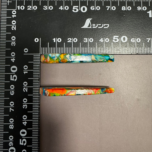 1pc】天然石インペリアルジャスパーMIX トライアングルチャーム 3