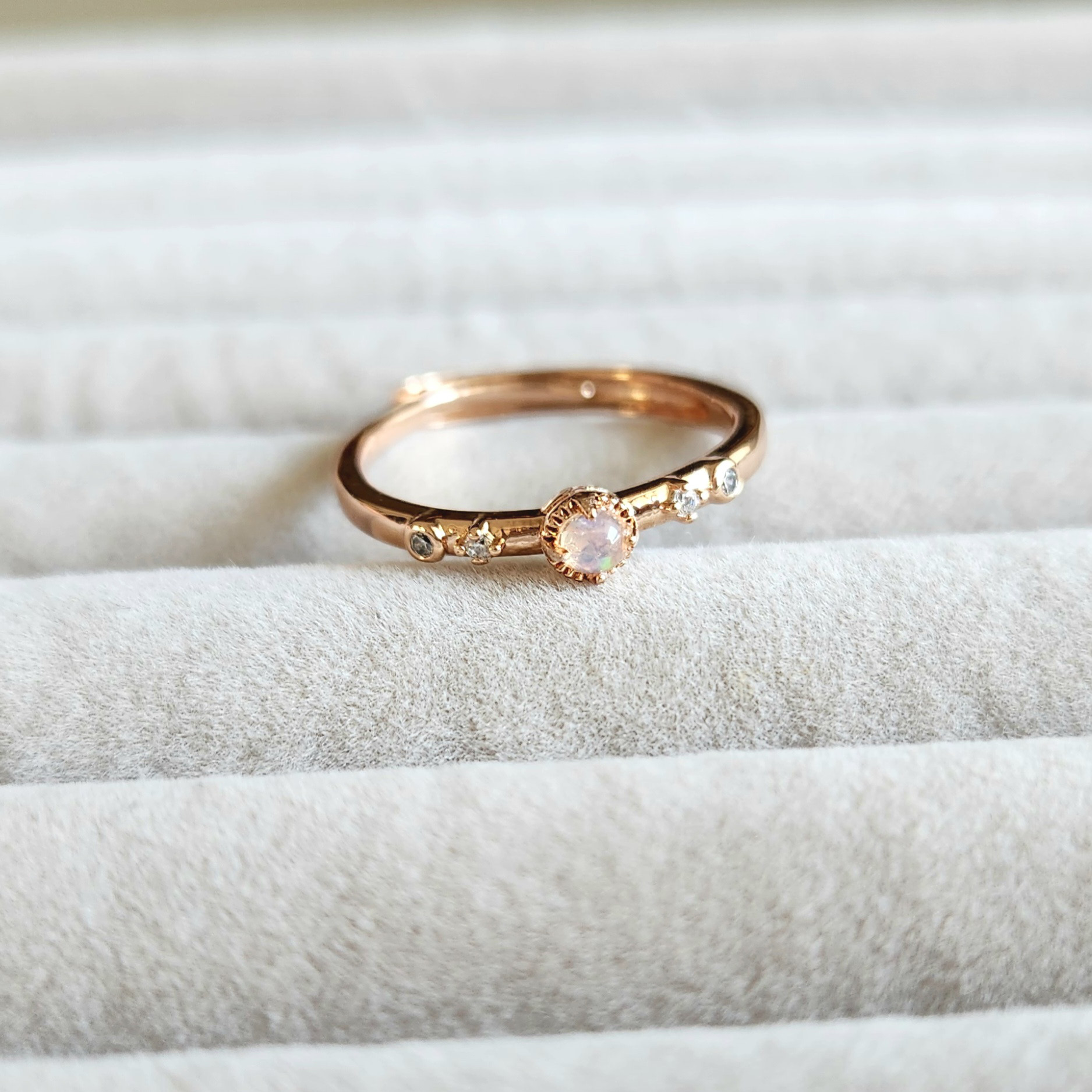 【最終価格】ピンクオパール　K18　指輪　リング　11号