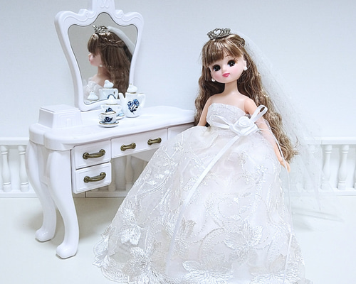 リカちゃん服♥✿✿♪♪ふんわりミルキークリームホワイトDe