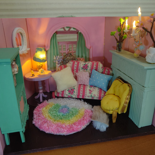 ミニチュアドールハウス　アンティーク風小物 情調あふれる古き良き町家」ミニチュア ドールハウス ☆完成品