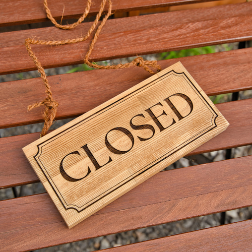 open＆closed表札オブジェ OPEN CLOSE 看板】置き型 両面 立体 WooD 木製 表札 シンプル
