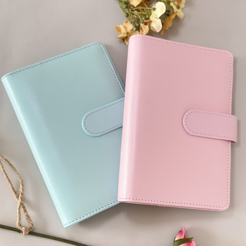 A6 PUレザーノートブックバインダー ♪ 手帳カバー Elli Creates