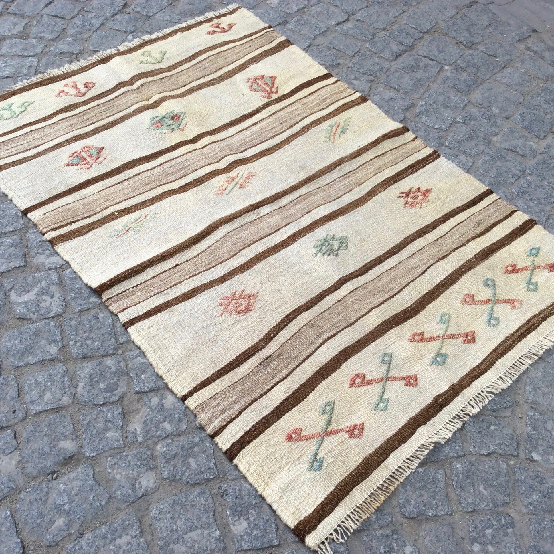 オールドキリム トルコ 手織りラグ 109x75cm
