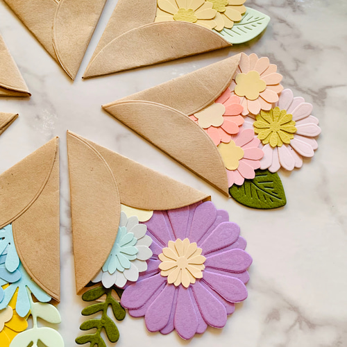 ☆専用ページ☆ クラフトパンチ 花 花束 カラフル 7枚入 その他素材