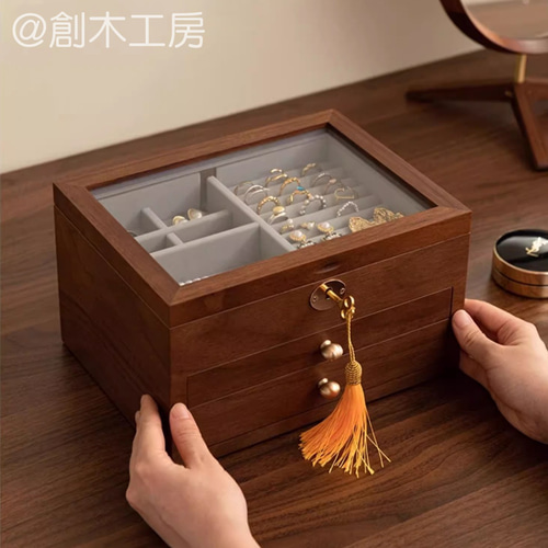 北欧風ジュエリーボックス アクセサリー収納 ジュエリー展示