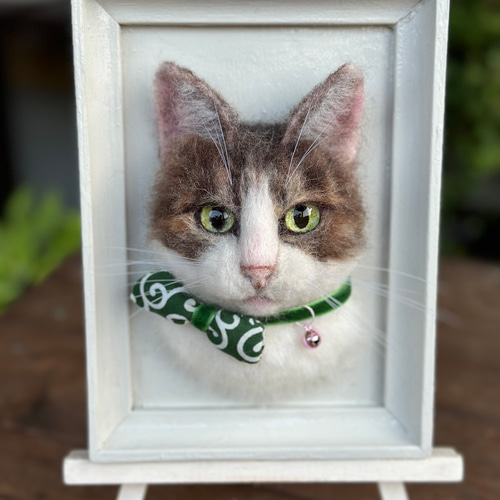 羊毛フェルト猫》 #猫(ねこ)羊毛フェルト オーダー フレーム 羊毛フェルト猫》 #猫(ねこ)羊毛フェルト オーダー フレーム
