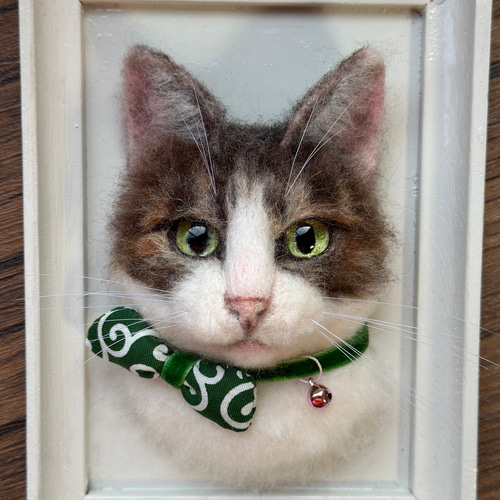 羊毛フェルト猫》 #猫(ねこ)羊毛フェルト オーダー フレーム 羊毛フェルト猫》 #猫(ねこ)羊毛フェルト オーダー フレーム