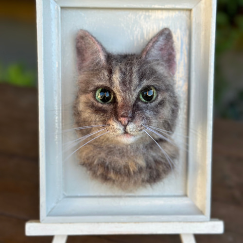 羊毛フェルト猫》 #猫(ねこ)羊毛フェルト オーダー フレーム 羊毛フェルト猫》 #猫(ねこ)羊毛フェルト オーダー フレーム