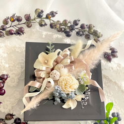 しめ縄リース　赤紫ダリア　小梅 しめ縄リース赤紫ダリア小梅