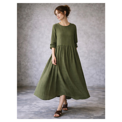 ふわふわ厚みが2倍／ゆったりリラックスワンピース／厚手ダブルガーゼ