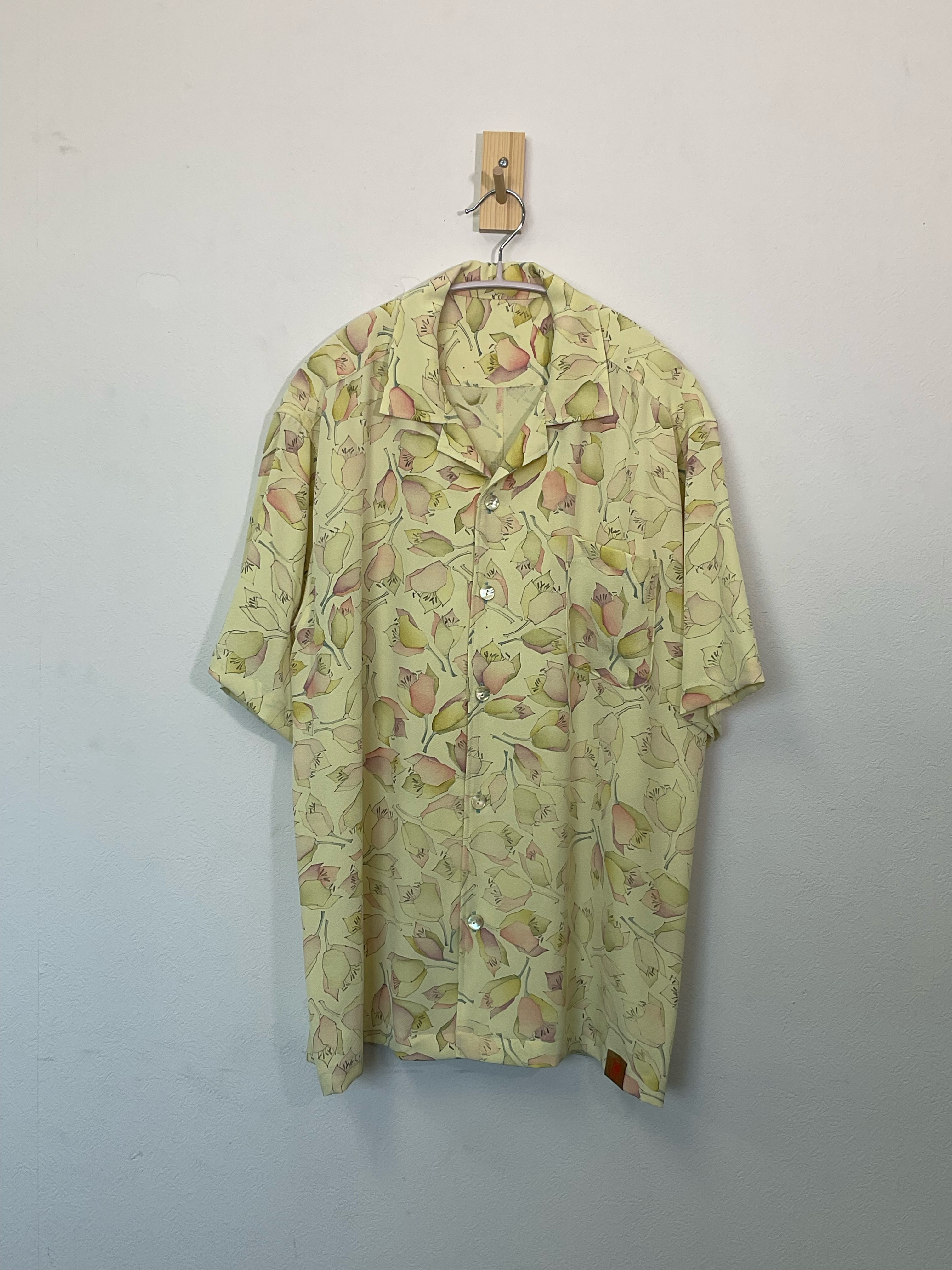 チューリップアロハ　正絹100％　ユニセックスL