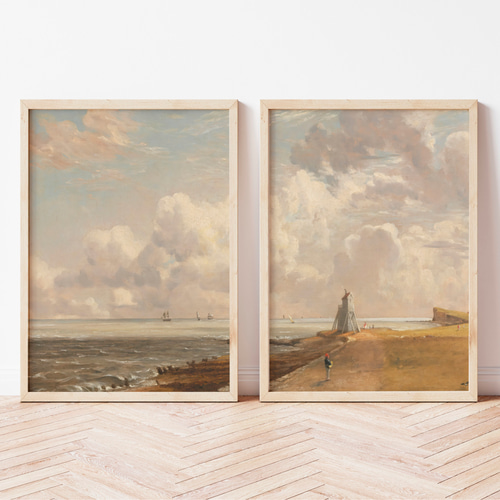海の風景 アンティーク アートポスター ヴィンテージ インテリア 2枚