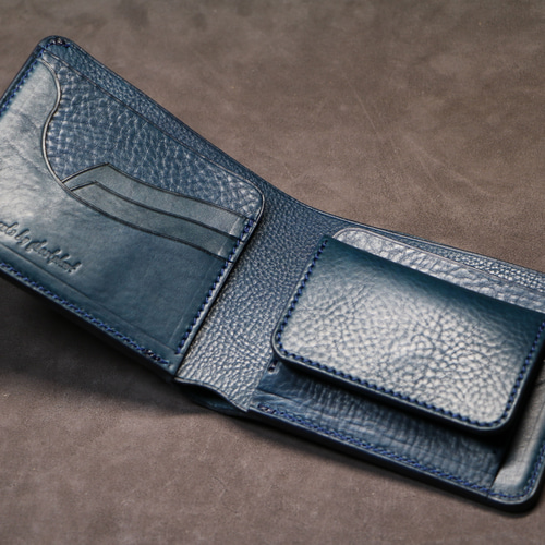 インポケット二つ折り財布】ネブラスカ ブルー ED-014 二つ折り財布