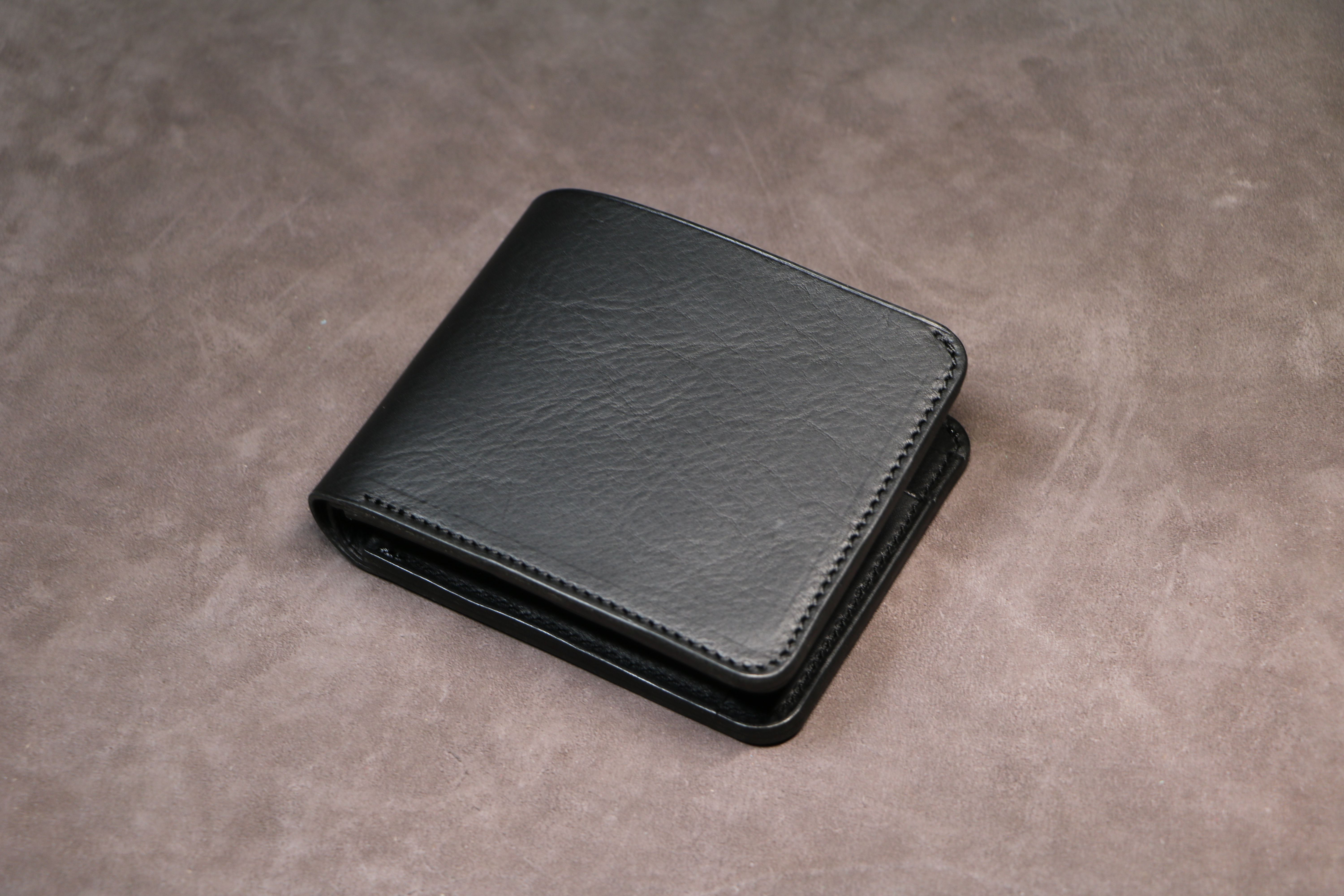 【インポケット二つ折り財布】ネブラスカ ブラック ED-014