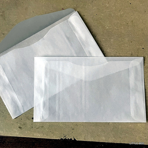 252・【SALE/在庫限り】グラシン封筒 横型 30枚 封筒 グラシン 紙もの