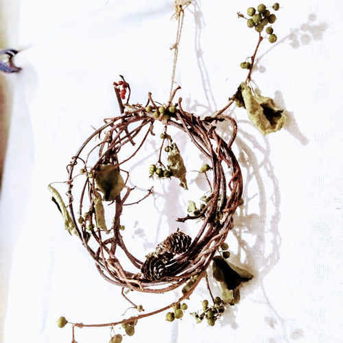 純粋自然のままツルウメモドキリース リース NATURAL CALM 通販