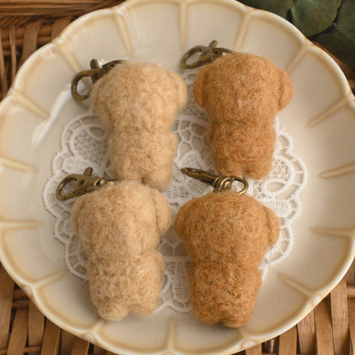 羊毛フェルト トイプードル キーホルダー マスコット 羊毛フェルト