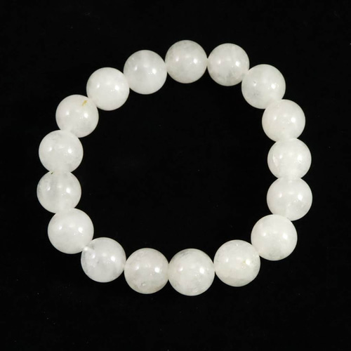 Ｈ＆Ｅ社　ホワイトアゼツライト H&E社 アゼツライト（AZOZEO) 11.5mm玉ブレスレット 証明書付 38.7g