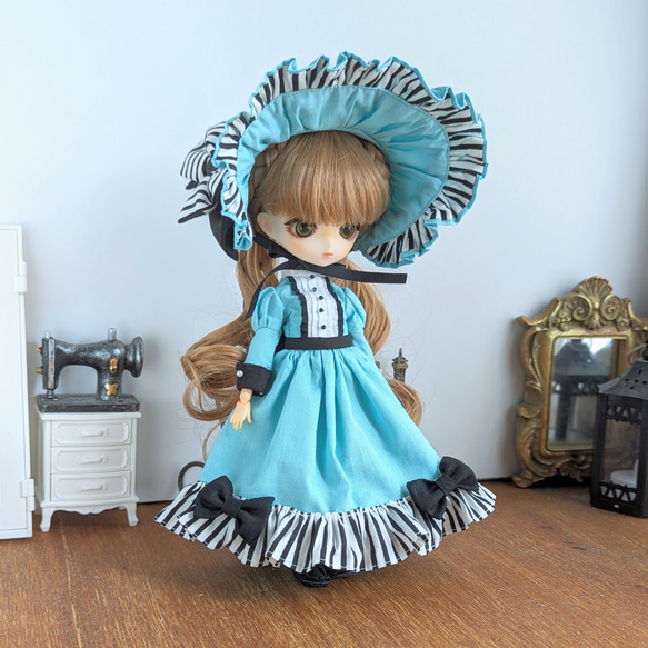 【メーカー直売】 1170【ハルモニアブルーム アウトフィット】ミントブルーの 着せ替え服・アウトフィット