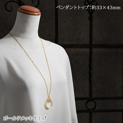シルバー925 ダイヤモンド付き ペンダントルーペ ネックレス シルバー925 ダイヤモンド付き ペンダントルーペ ネックレス