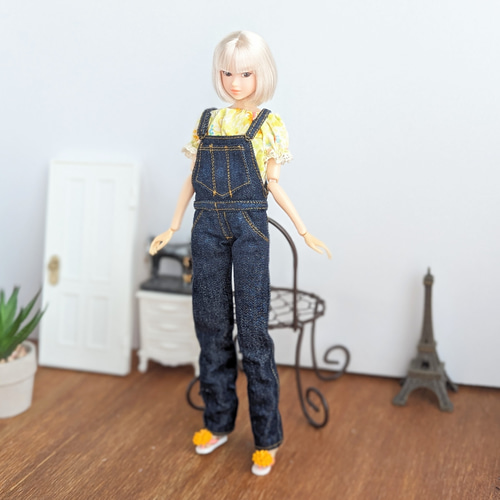 1172※momokoDOLL※デニムのオーバーオール※1/6ドール服 その他人形
