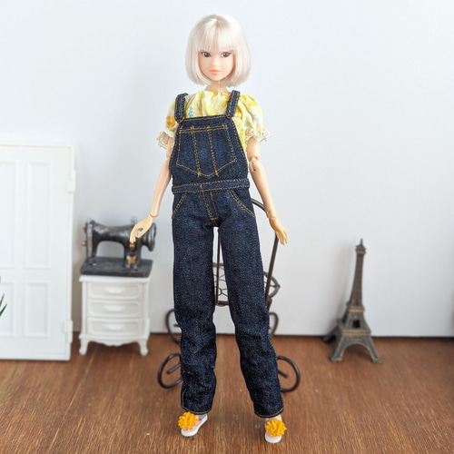 1172※momokoDOLL※デニムのオーバーオール※1/6ドール服 その他