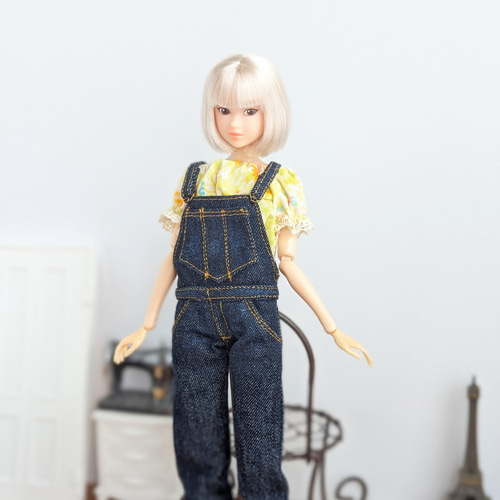 1172※momokoDOLL※デニムのオーバーオール※1/6ドール服 その他