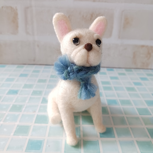 ハンドメイド 羊毛フェルト フレンチブルドック