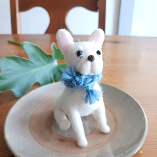 ハンドメイド 羊毛フェルト フレンチブルドック
