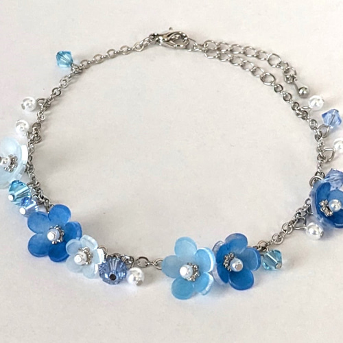 受注生産】ネモフィラのブレスレット シルバーver. 晴れやかブルー2025