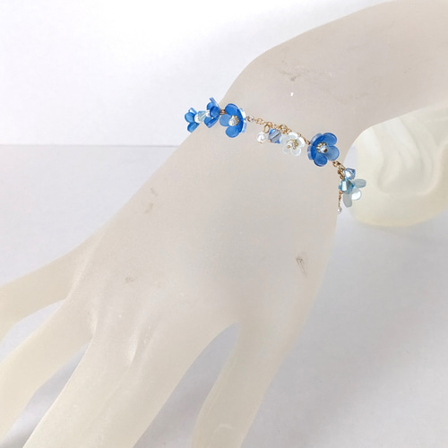 ネモフィラのブレスレット シルバーver. 晴れやかブルー2025