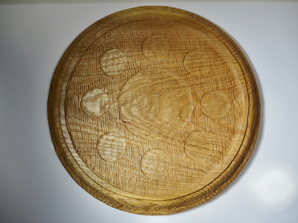 黄檗の丸盆『九曜紋』〈320〉 