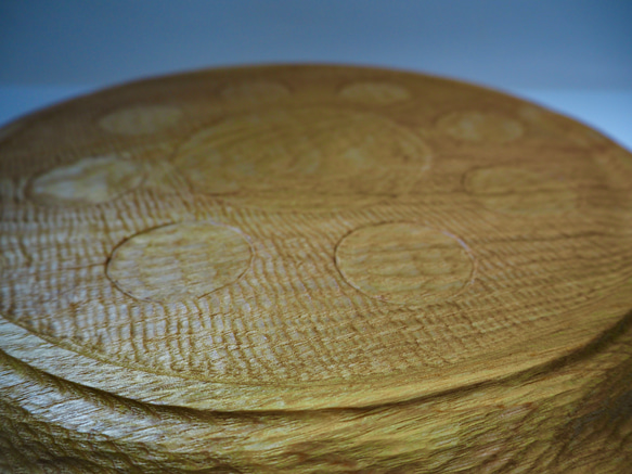 黄檗の丸盆『九曜紋』〈320〉 