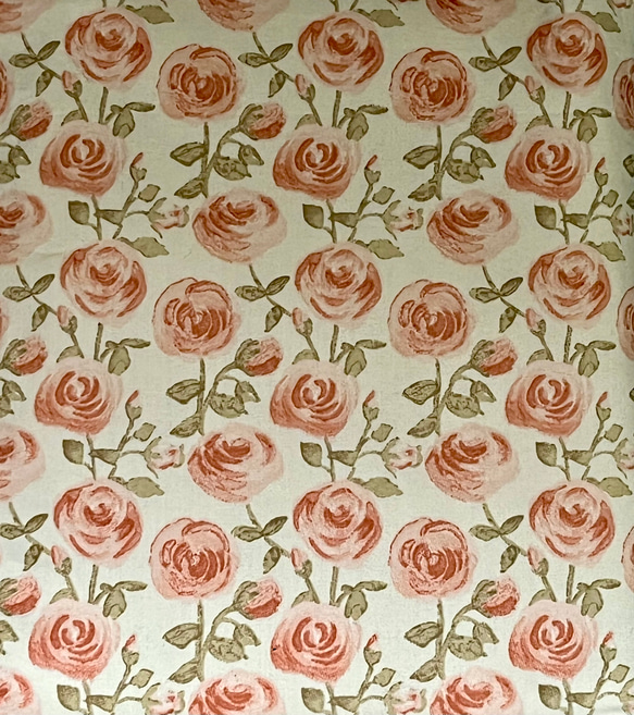 がま口ブックカバー450ページ対応＊リバティ&ガーデンラビット＊すずらんとうさぎ＊ローズ•マリー＊りぼん結びピンクG 9枚目の画像