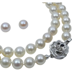 ベビーパール ネックレス＆ブレス 本真珠ニアラウンドホワイトメッシュ