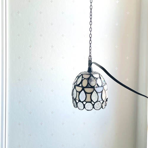 ステンドグラスペンダントライト　ひっかけシーリングランプ 照明 ペンダントライト コンセントで点灯◇ ステンドグラス 引っ掛け